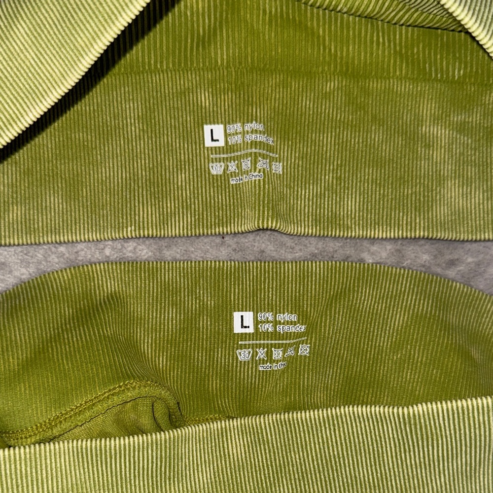 Women's Olive Green Ribbed Set - Picture 5 of 5